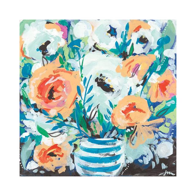 Fancy Florals II by Jessica Mingo - Wrapped Canvas Painting ClassicLiving Size: 45.72cm H x 45.72cm W x 1.91cm D on Productcaster.