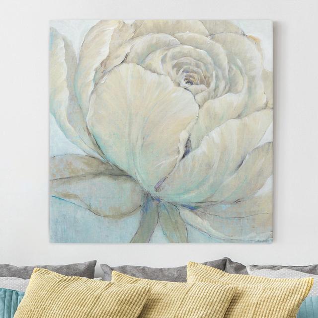 English Rose Pastel Art Print on Canvas Rosalind Wheeler Format: Recycled Canvas 330g/m³, Size: 60cm H x 60cm W on Productcaster.