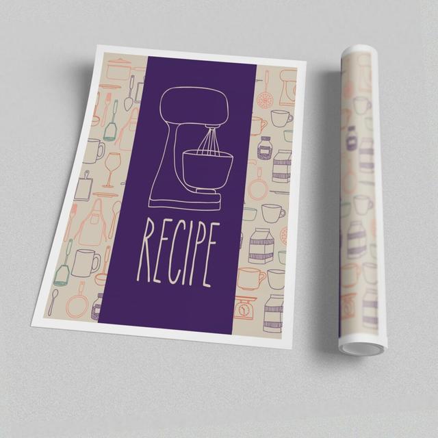 Recipe - Unframed Graphic Art Print on Paper East Urban Home Size: 118.9cm H x 84.1cm W on Productcaster.