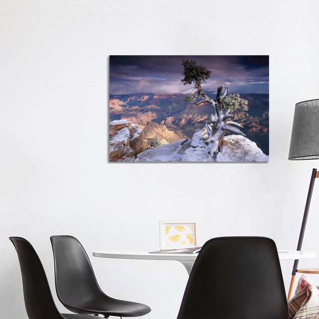 South Rim Of Grand Canyon With A Dusting Of Snow Seen From Yaki Point, Grand Canyon National Park, Arizona by Tim Fitzharris - Wrapped Canvas Print Al on Productcaster.