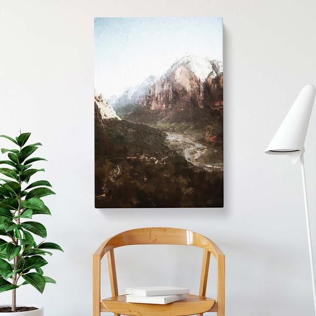 Angels Landing Trail in Zion National Park Utah - Wrapped Canvas Painting Pint East Urban Home Size: 76cm H x 50cm W x 3cm D on Productcaster.