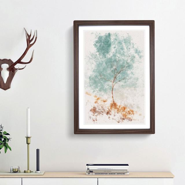 Lonely Tree - Picture Frame Painting Print East Urban Home Frame Option: Walnut Framed, Size: 33cm H x 24cm W x 2cm D on Productcaster.