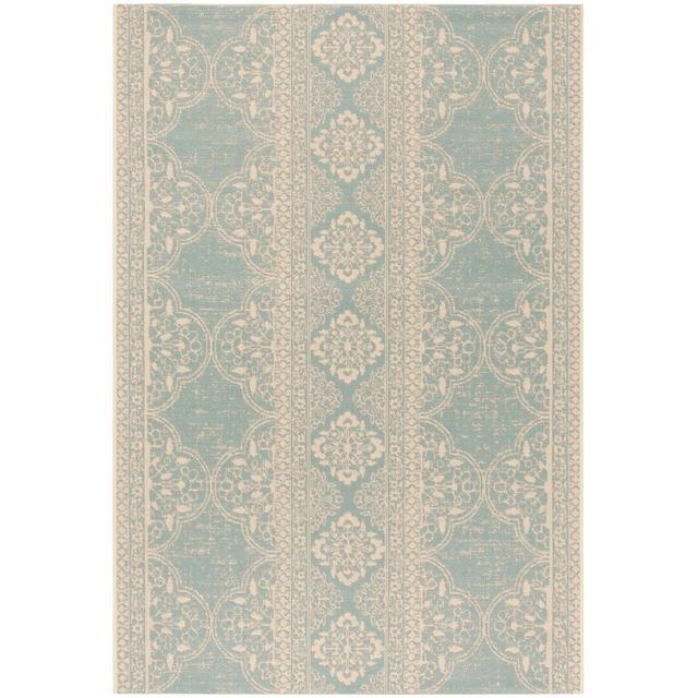 Goodrich Cream/Aqua Rug World Menagerie Rug Size: Rectangle 200 x 300cm on Productcaster.