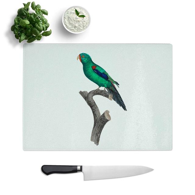 Tempered Glass the Swift Parrot by F. Levaillant Chopping Board East Urban Home Size: 28.5 cm W x 20 cm L on Productcaster.