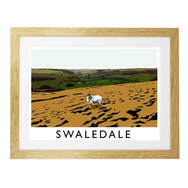 'Swaledale 3' Graphic Art East Urban Home Format: Oak Wood Frame, Size: 44 cm H x 54 cm W x 2.2 cm D on Productcaster.