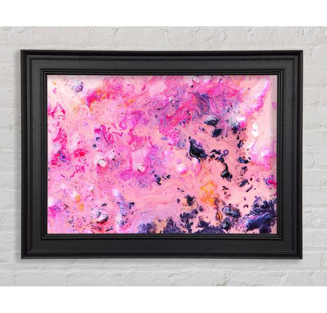 Pink Bubble Liquid - Single Picture Frame Art Prints Ivy Bronx Size: 100cm H x 141.4cm W x 8cm D on Productcaster.