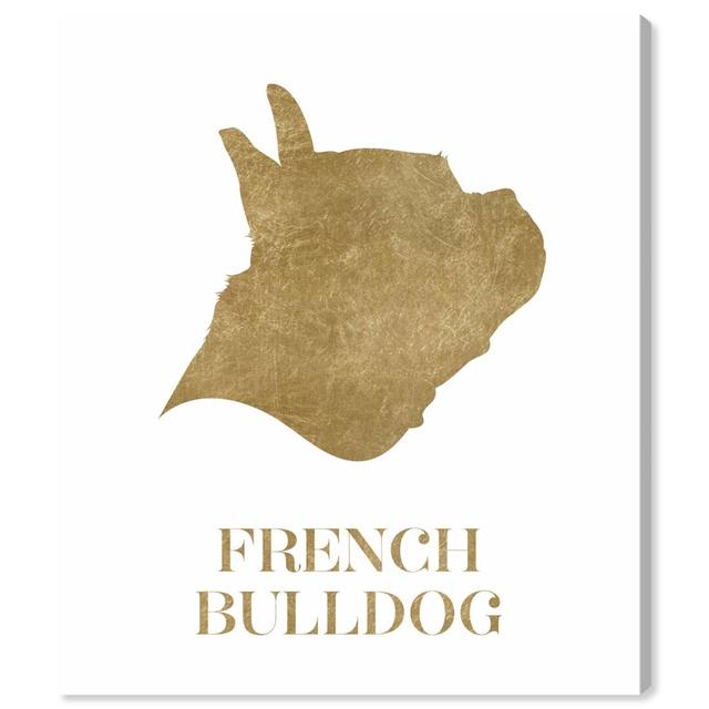 French Bulldog Silhouette - Wrapped Canvas Print East Urban Home Size: 91.4 cm H x 76.2 cm W on Productcaster.