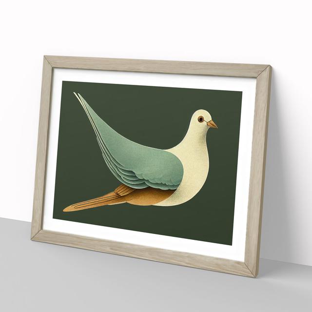 Ingenious Dove Bird - Picture Frame Graphic Art ClassicLiving Format: Oak, Size: 46cm H x 64cm W x 2cm D on Productcaster.