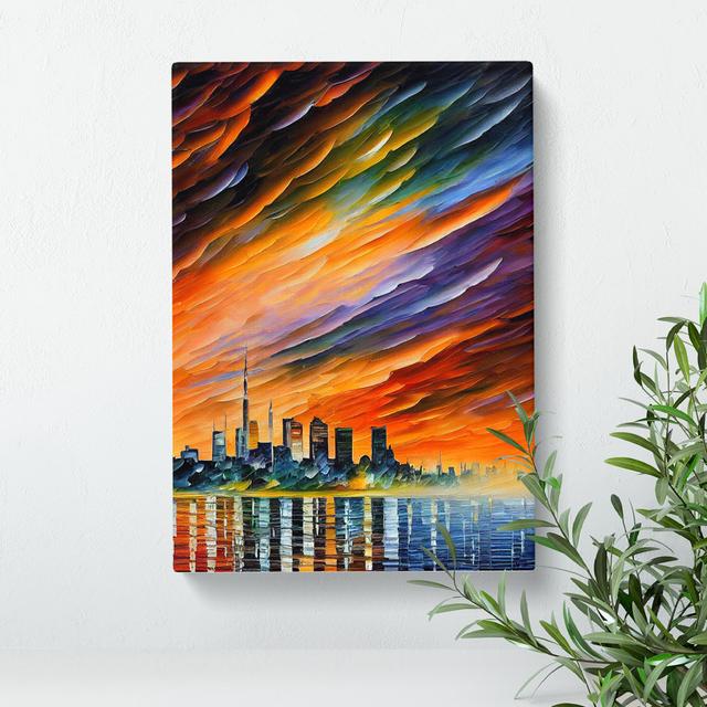 City Skyline At Sunset No.1 House of Hampton Size: 50cm H x 35cm W on Productcaster.