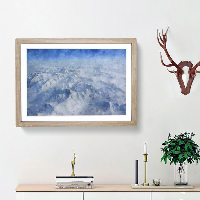 View of the Alaskan Mountains - Picture Frame Painting Print East Urban Home Frame Option: Oak Framed, Size: 24cm H x 33cm W x 2cm D on Productcaster.