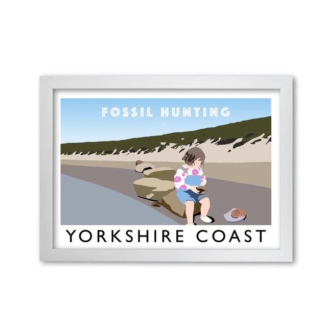 Fossil Hunting Yorkshire Coast by Richard O'Neill - Single Picture Frame Print 17 Stories Frame Options: White, Size: 30cm H x 42cm W on Productcaster.