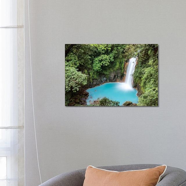 Rio Celeste Waterfall, Costa Rica by Andrea Stokes - Wrapped Canvas Print Alpen Home Size: 45.72cm H x 66.04cm W x 3.81cm D on Productcaster.