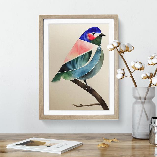 Bird in No.1 - Picture Frame Graphic Art 17 Stories Size: 64cm H x 46cm W x 2cm D, Frame Colour: Oak on Productcaster.