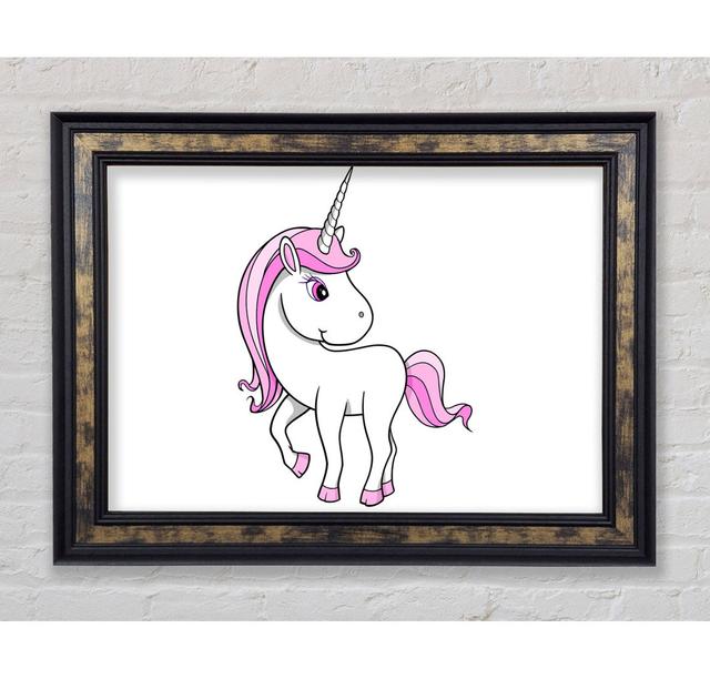 Unicorn Walking White - Single Picture Frame Art Prints Bright Star Size: 29.7cm H x 42cm W x 8cm D on Productcaster.