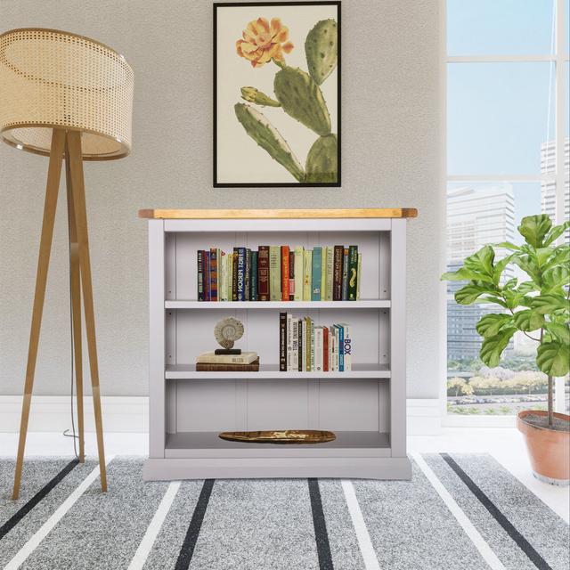 Ancram Bookcase Three Posts Colour: Light Grey on Productcaster.