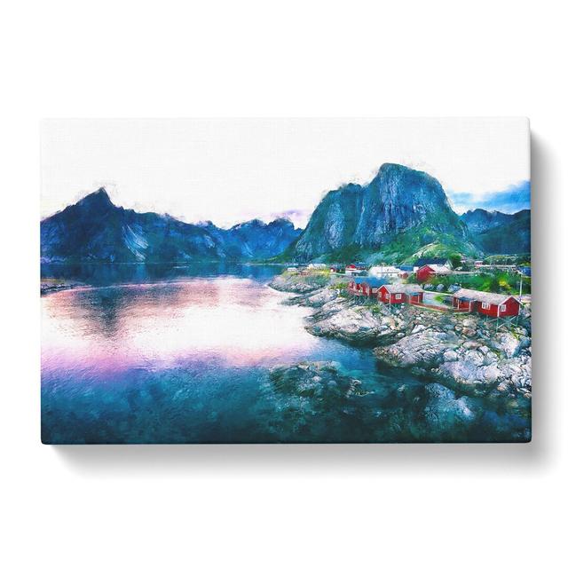 Hamnoy in Norway - Wrapped Canvas Graphic Art East Urban Home Size: 35cm H x 50cm W x 3cm D on Productcaster.