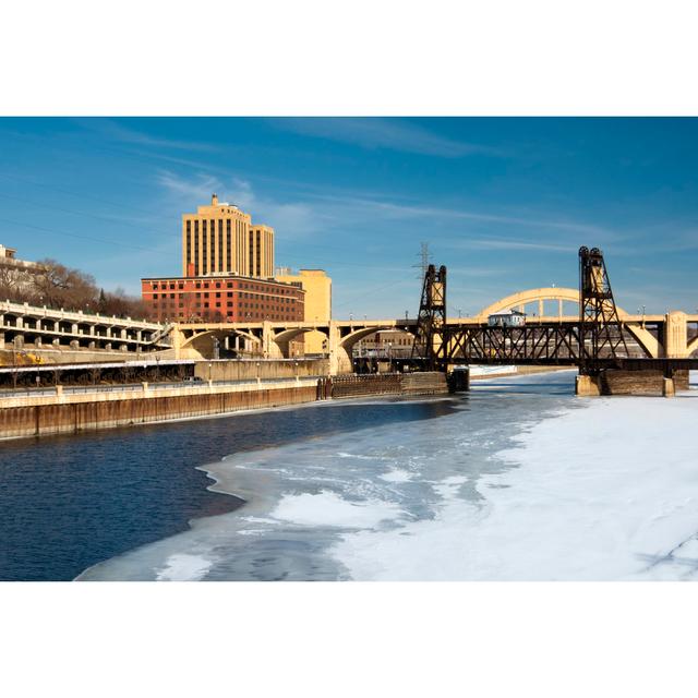 Windridge Ice Covered Mississippi River by 7Michael - Wrapped Canvas Print Latitude Run Size: 51cm H x 76cm W x 3.8cm D on Productcaster.