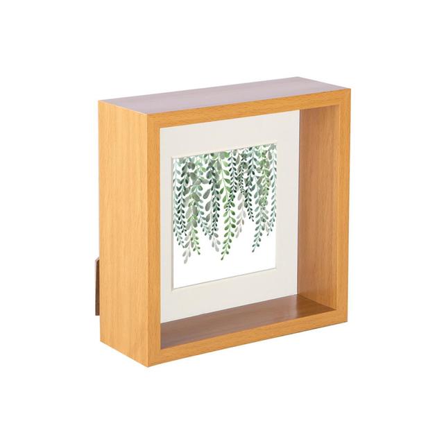 Shadow Box Picture Frame Nicola Spring Size: 10cm x 10cm, Colour: Light Wood/Ivory on Productcaster.