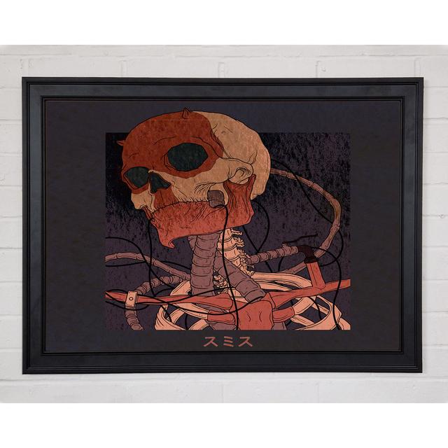 Japanese Skeleton Framed Print Happy Larry Size: 42cm H x 59.7cm W x 1.5cm D on Productcaster.