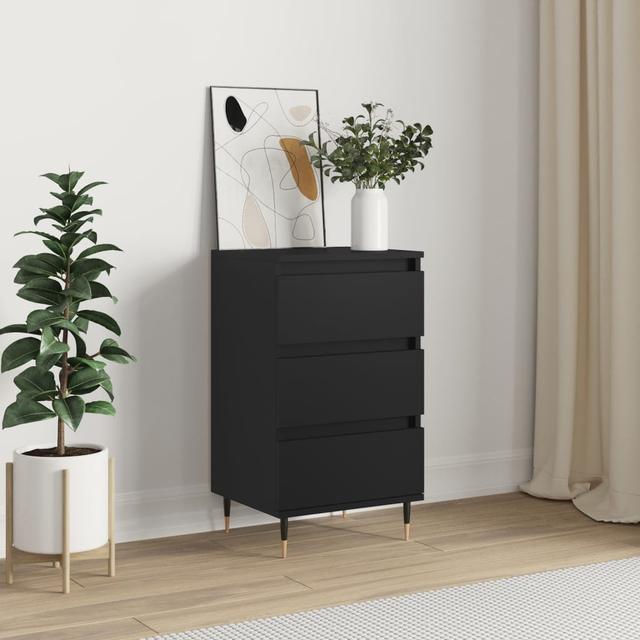 Maleesa 3 - Drawer Chest of Drawers 17 Stories Colour: Black on Productcaster.