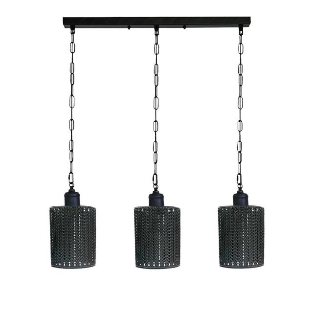 Chonie 3-Light Kitchen Island Cylinder Pendant Borough Wharf Finish: Black, Bulb Included: No on Productcaster.