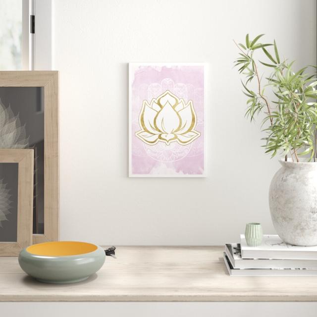 'Golden Lotus' Print East Urban Home on Productcaster.