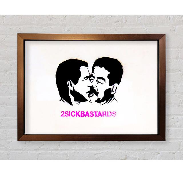 Two Sick White Framed Print Happy Larry Size: 42cm H x 59.1cm W on Productcaster.