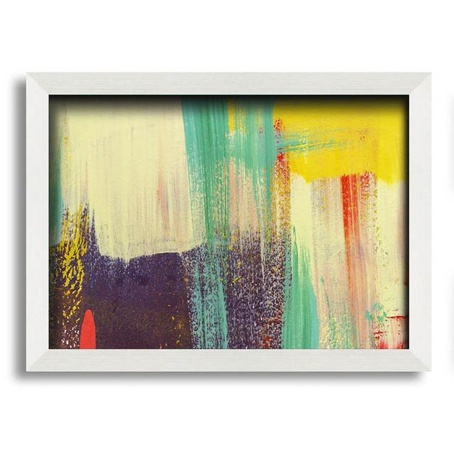 Aquilera Thick Coloured Brush Strokes - Single Picture Frame Art Prints Metro Lane Size: 21cm H x 29.7cm W x 10cm D on Productcaster.