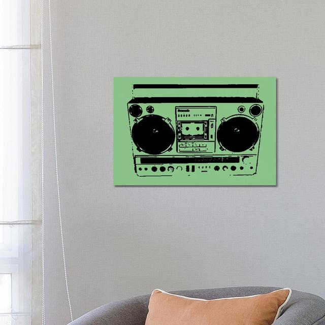 Boom Box by Steez - Wrapped Canvas Print ClassicLiving Size: 45.72cm H x 66.04cm W x 3.81cm D on Productcaster.