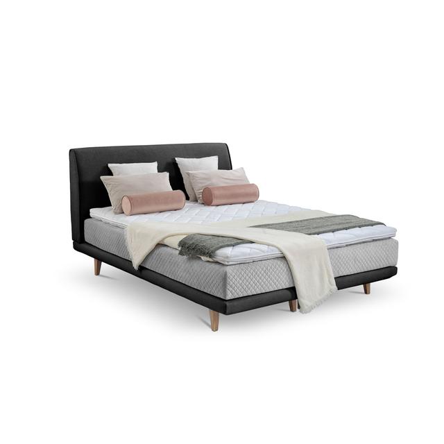 Boxspringbett Magon Mikado Living Farbe: Grey/Black on Productcaster.