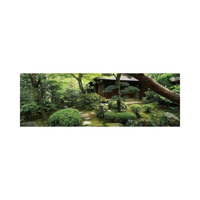 Temple in a Garden, Yuzen-En Garden, Chion-In, Higashiyama Ward, Kyoto, Kyoto Prefecture, Kinki Region, Honshu, Japan - Wrapped Canvas Panoramic Photo on Productcaster.