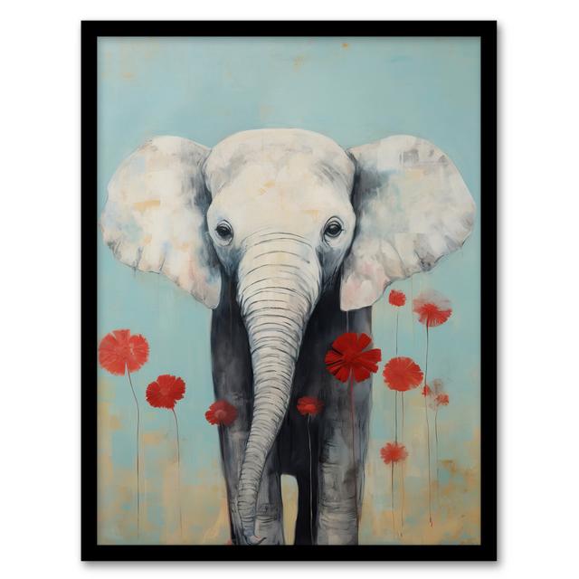 Echinacea Elephant - Single Picture Frame Print Wee Blue Coo on Productcaster.