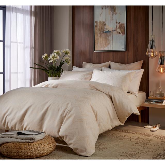 Menken Weave Duvet Cover Set with Pillowcases 17 Stories Size: Double - 2 Standard Pillowcases on Productcaster.