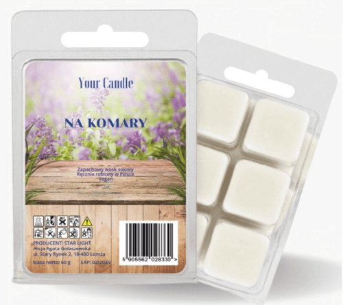 WOSK ZAPACHOWY SOJOWY NA KOMARY (6 x 10 g) 60 g - YOUR CANDLE (PRODUKT SEZONOWY) on Productcaster.