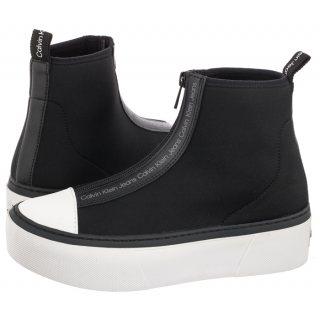 Sneakersy Cupsole Flatform Mid Zip YW0YW00767 BDS Black (CK182-a) Calvin Klein on Productcaster.