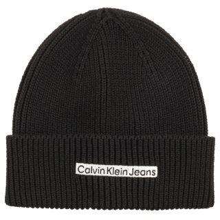 Czapka Institutional Patch Beanie Black K50K509895 BDS (CK338-a) Calvin Klein on Productcaster.