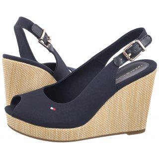 Sandały Iconic Elena Sling Back Wedge FW0FW04789 DW6 Space Blue (TH126-f) Tommy Hilfiger on Productcaster.