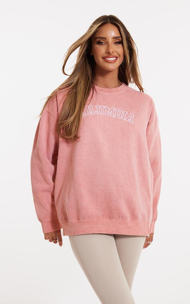 Clay Columbia Embroidered Oversized Sweatshirt on Productcaster.