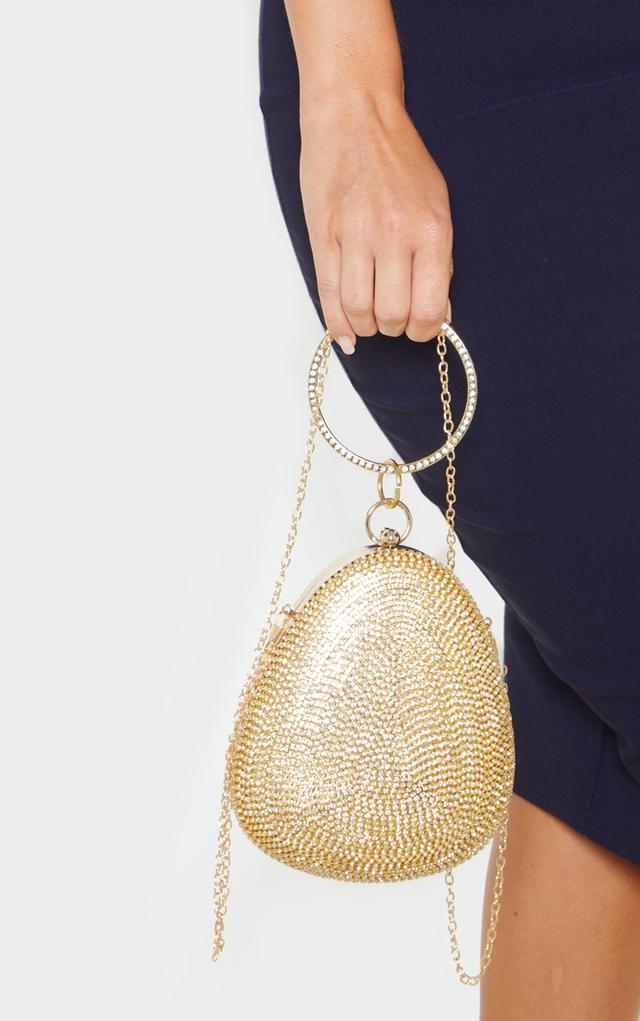 Gold Diamante Oval Bag on Productcaster.