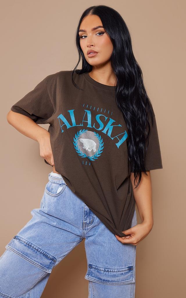 Chocolate Alaska Bear Printed T Shirt on Productcaster.