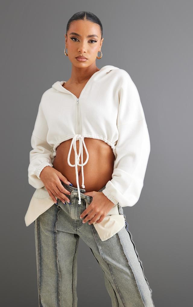 Off White Tie Crop Hoodie on Productcaster.