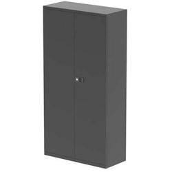 Qube by Bisley 2 Door Stationery Cupboard with Shelves Black BS0027 , HuntOffice.co.uk on Productcaster.