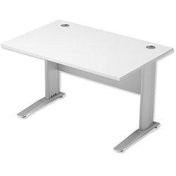 Cantilever Office Desk Rectangular W1200xD800xH725mm White Komo on Productcaster.