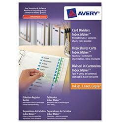 Avery Indexmaker Dividers L7455-10 A4 Plus 10 Part Extra Wide White on Productcaster.