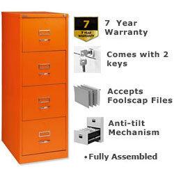 Bisley GLO Filing Cabinet 4-Drawer Orange Ref BS4C on Productcaster.