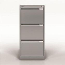 Bisley Premium Filing Cabinet Three Drawer BS3E Silver , HuntOffice.ie on Productcaster.