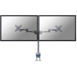 Newstar Flatscreen Monitor Arm 10-27" Clamp For 2 Screens Silver on Productcaster.