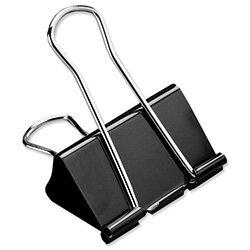 5 Star Foldback Clips - 40mm, Black, Strong Metal Paper Clips (Pack of 12) on Productcaster.