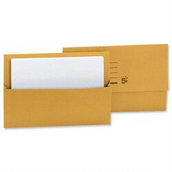 Document Wallet Half Flap Foolscap Yellow Pack 50 5 Star on Productcaster.