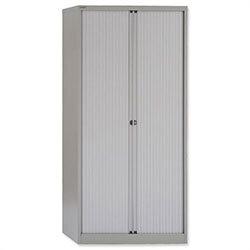 Bisley Side Opening Tambour Door Cupboard H2270xW1000xD470mm Goose Grey - Supplied Empty on Productcaster.